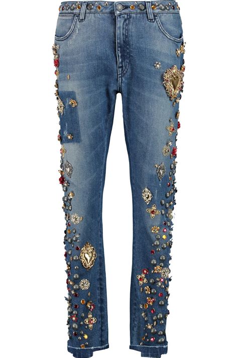 dolce gabbana jeans junior|dolce and gabbana embellished jeans.